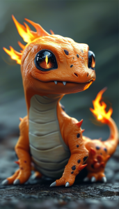 text to image Hyper_realistic__Charmander