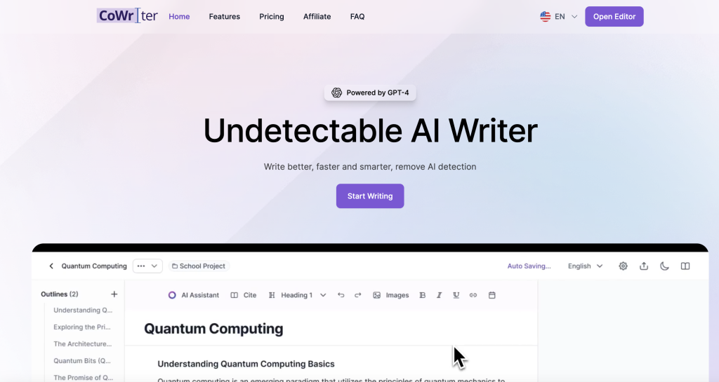 CoWriter AI: The Ultimate Writing Tool